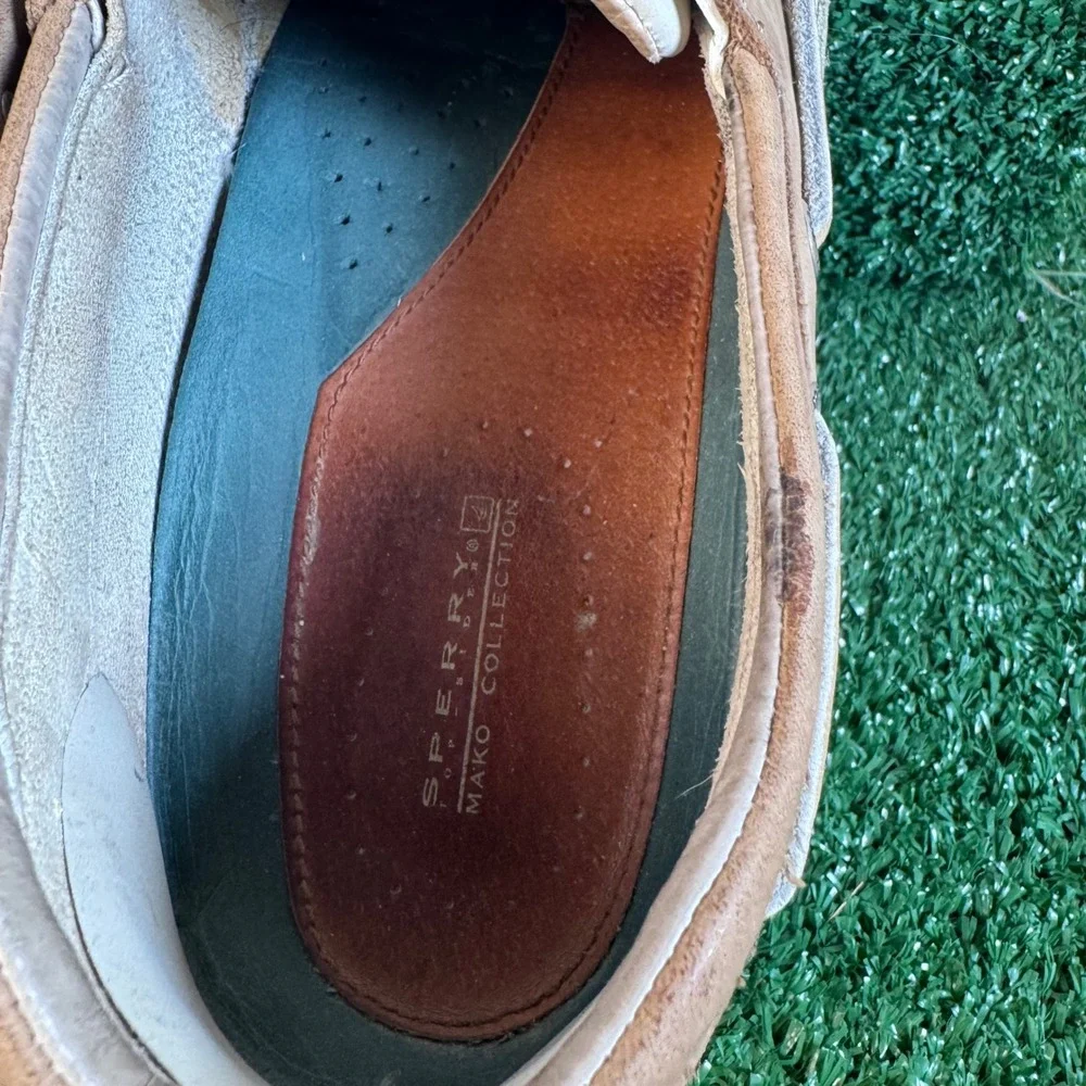 Sperry Top-Sider Mako Men 12M Tan Brown Leather Boat Shoes 0768101 Deck Loafers